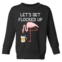 Flamingo Drinking Beer Funny Flamingo Toddler Sweatshirt