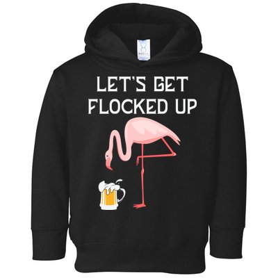 Flamingo Drinking Beer Funny Flamingo Toddler Hoodie