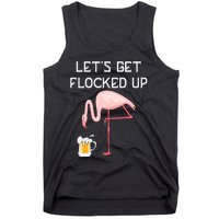 Flamingo Drinking Beer Funny Flamingo Tank Top