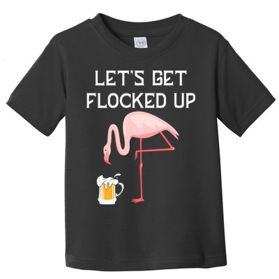 Flamingo Drinking Beer Funny Flamingo Toddler T-Shirt