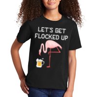 Flamingo Drinking Beer Funny Flamingo Kids T-Shirt