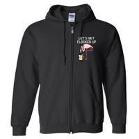 Flamingo Drinking Beer Funny Flamingo Full Zip Hoodie
