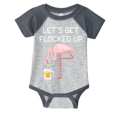Flamingo Drinking Beer Funny Flamingo Infant Baby Jersey Bodysuit