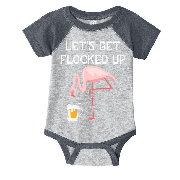 Flamingo Drinking Beer Funny Flamingo Infant Baby Jersey Bodysuit