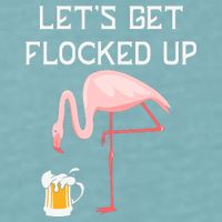 Flamingo Drinking Beer Funny Flamingo Sueded Cloud Jersey T-Shirt