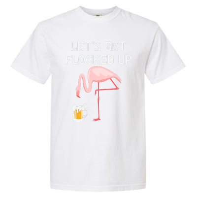 Flamingo Drinking Beer Funny Flamingo Garment-Dyed Heavyweight T-Shirt