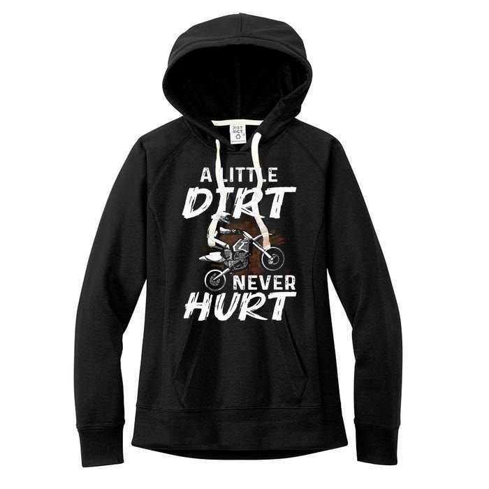 Funny Dirt Bike Gift For Motorcycle Motocross Biker Women's Fleece Hoodie