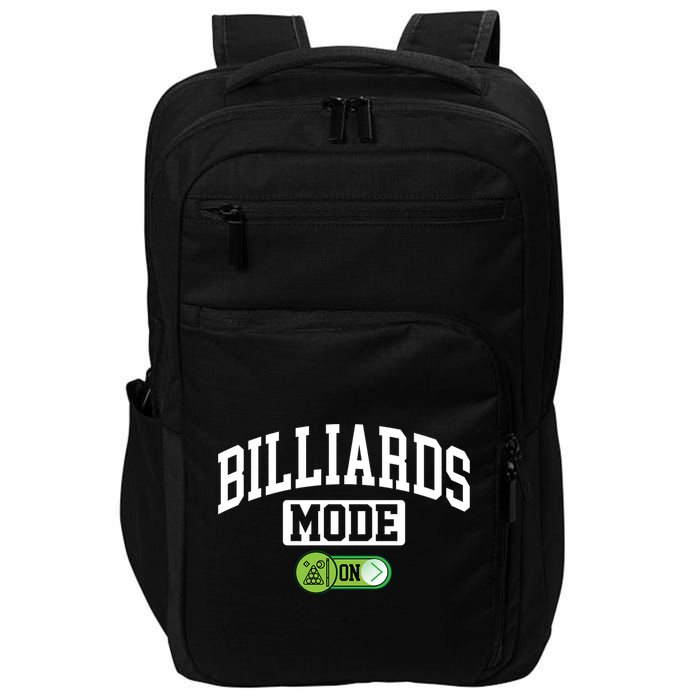 Father's Day Billiards Mode On Funny Billiard Pool Player Gift For Dad Impact Tech Backpack