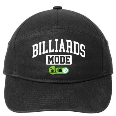 Father's Day Billiards Mode On Funny Billiard Pool Player Gift For Dad 7-Panel Snapback Hat