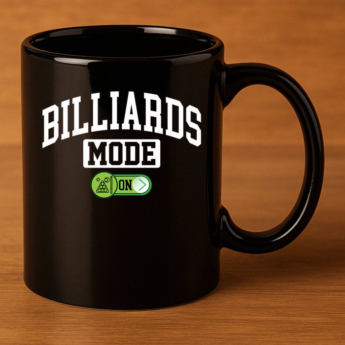 Father's Day Billiards Mode On Funny Billiard Pool Player Gift For Dad 11oz C Handle Ceramic Mug