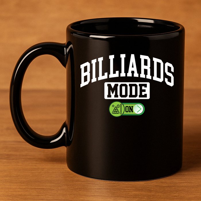Father's Day Billiards Mode On Funny Billiard Pool Player Gift For Dad 11oz C Handle Ceramic Mug