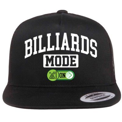 Father's Day Billiards Mode On Funny Billiard Pool Player Gift For Dad Flatbill Hat