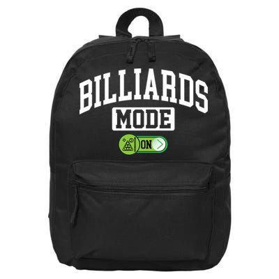 Father's Day Billiards Mode On Funny Billiard Pool Player Gift For Dad 16 in Basic Backpack