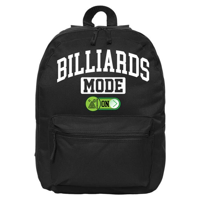 Father's Day Billiards Mode On Funny Billiard Pool Player Gift For Dad 16 in Basic Backpack