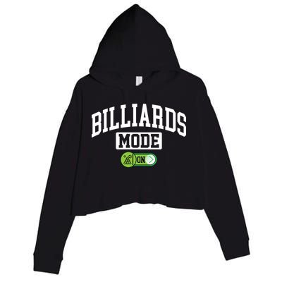 Father's Day Billiards Mode On Funny Billiard Pool Player Gift For Dad Crop Fleece Hoodie