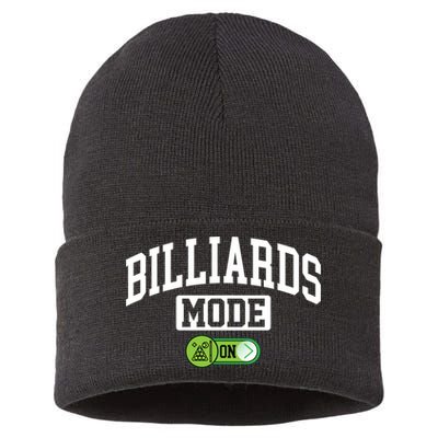 Father's Day Billiards Mode On Funny Billiard Pool Player Gift For Dad Sustainable Knit Beanie