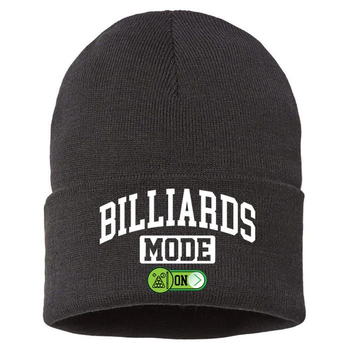 Father's Day Billiards Mode On Funny Billiard Pool Player Gift For Dad Sustainable Knit Beanie