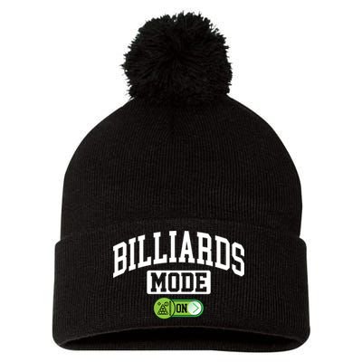 Father's Day Billiards Mode On Funny Billiard Pool Player Gift For Dad Pom Pom 12in Knit Beanie