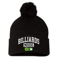 Father's Day Billiards Mode On Funny Billiard Pool Player Gift For Dad Pom Pom 12in Knit Beanie