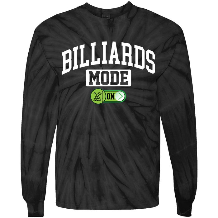 Father's Day Billiards Mode On Funny Billiard Pool Player Gift For Dad Tie-Dye Long Sleeve Shirt