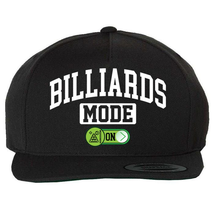 Father's Day Billiards Mode On Funny Billiard Pool Player Gift For Dad Wool Snapback Cap