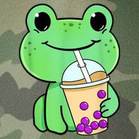 Frog Drinking Bubble Tea Legacy Tie Dye Trucker Hat