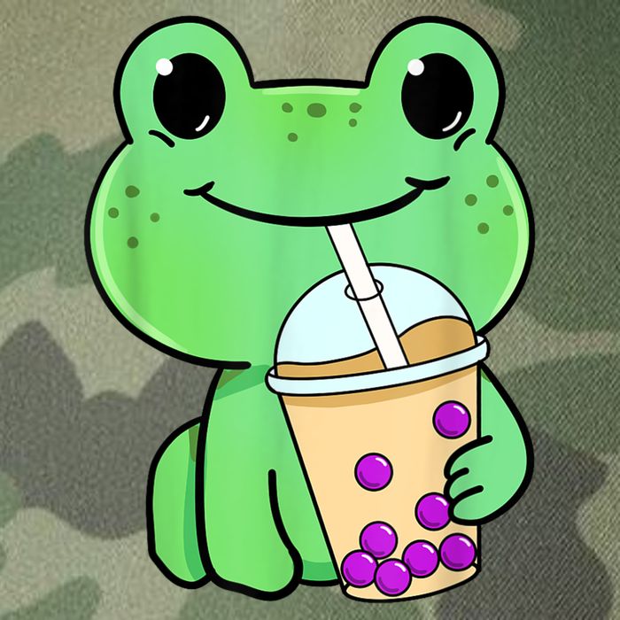 Frog Drinking Bubble Tea Legacy Tie Dye Trucker Hat