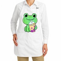 Frog Drinking Bubble Tea Apron