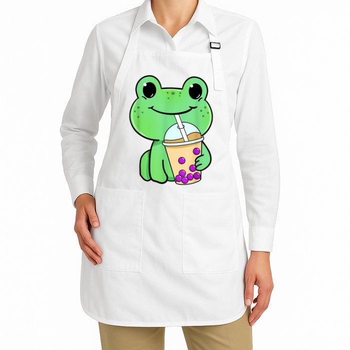 Frog Drinking Bubble Tea Apron