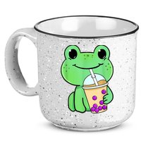 Frog Drinking Bubble Tea 15oz Campfire Ceramic Mug