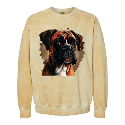 Funny Dog Boxer Colorblast Crewneck Sweatshirt