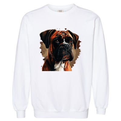 Funny Dog Boxer Garment-Dyed Sweatshirt