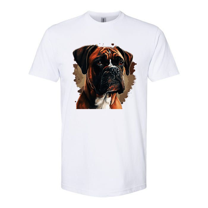 Funny Dog Boxer Softstyle® CVC T-Shirt