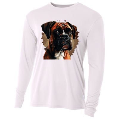 Funny Dog Boxer Cooling Performance Long Sleeve Crew