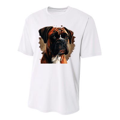 Funny Dog Boxer Performance Sprint T-Shirt