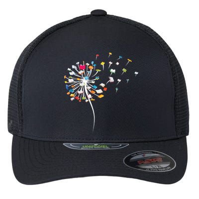 Funny Dandelion Books Gift For Reading Lover Gift Flexfit Unipanel Trucker Cap