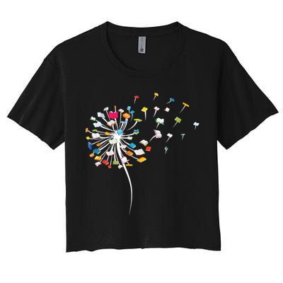 Funny Dandelion Books Gift For Reading Lover Gift Crop Top
