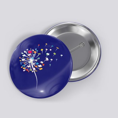 Funny Dandelion Books Gift For Reading Lover Gift Button
