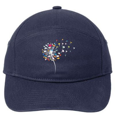 Funny Dandelion Books Gift For Reading Lover Gift 7-Panel Snapback Hat