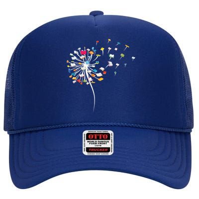 Funny Dandelion Books Gift For Reading Lover Gift High Crown Mesh Back Trucker Hat