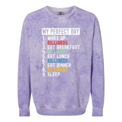 Father's Day Billiards My Perfect Day Gift For Dad Colorblast Crewneck Sweatshirt