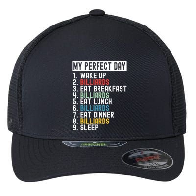 Father's Day Billiards My Perfect Day Gift For Dad Flexfit Unipanel Trucker Cap