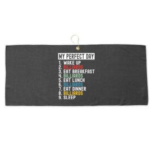 Father's Day Billiards My Perfect Day Gift For Dad Large Microfiber Waffle Golf Towel