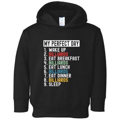 Father's Day Billiards My Perfect Day Gift For Dad Toddler Hoodie