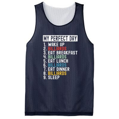 Father's Day Billiards My Perfect Day Gift For Dad Mesh Reversible Basketball Jersey Tank