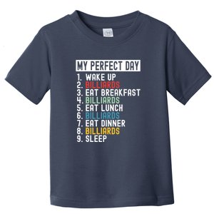 Father's Day Billiards My Perfect Day Gift For Dad Toddler T-Shirt