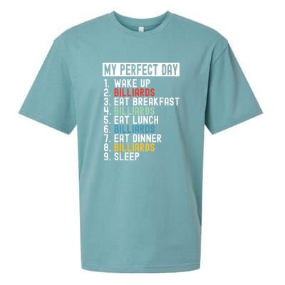 Father's Day Billiards My Perfect Day Gift For Dad Sueded Cloud Jersey T-Shirt