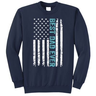 Fathers Day Best Dad Ever With US American Flag Sweatshirt