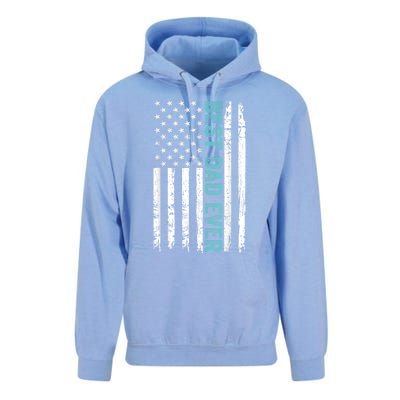 Fathers Day Best Dad Ever With US American Flag Unisex Surf Hoodie