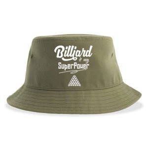 Father's Day Billiards Is My Superpower Funny Pool Gift For Dad Sustainable Bucket Hat